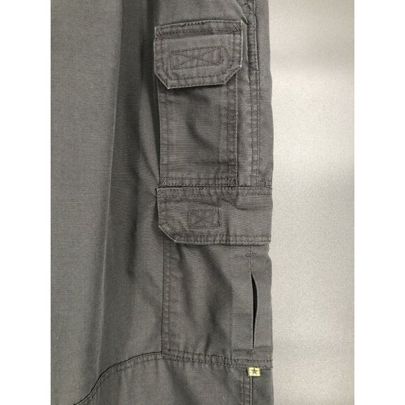 Propper Mens Tactical Cargo Pants 38/32 Black Ripstop Elastic Waist Combat - Picture 3 of 9
